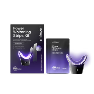 Smilepen Power Whitening Strips Kit, sedemdňová kúra pre intenzívne bielenie s LED akcelerátorom