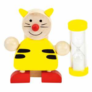 Presýpací hodiny s dreveným stojančekom na zubnú kefku