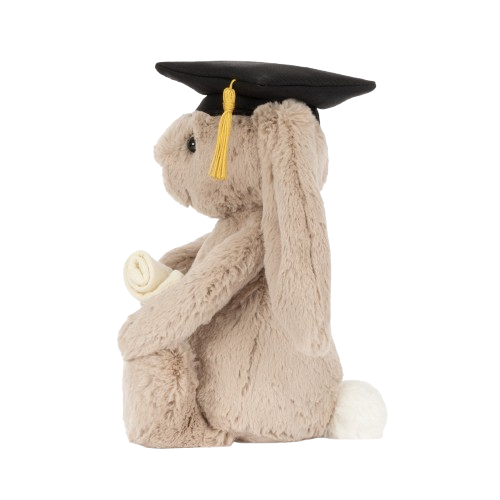 Jellycat Bashful Bunny v absolventskom outfite