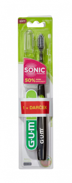 GUM ActiVital Sonic batériová sonická kefka + GUM ActiVital Sonic náhradné hlavice ako DARČEK