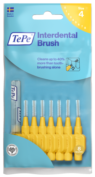 TePe Original medzizubné kefky z bioplastov 0,7 mm, žlté, 8 ks