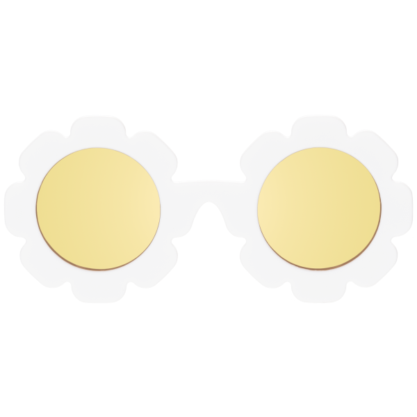 BABIATORS Polarized Flowers White Daisy, polarizačné slnečné okuliare bielo-žlté, 0-2 roky