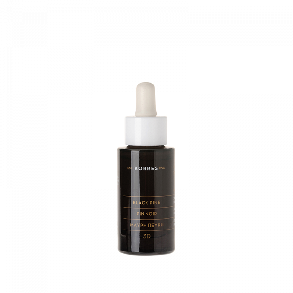 KORRES Black Pine 3D - spevňujúce a vyživujúce pleťové sérum s čiernou borovicou na 3D obnovu kontúr tváre, 30 ml