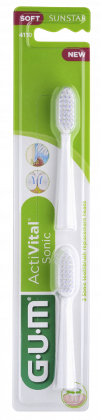 GUM ActiVital Sonic Refills Soft náhradné hlavice, 2 ks