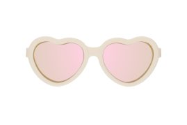 BABIATORS Polarized Hearts Sweet Cream, polarizačné zrkadlové slnečné okuliare, krémové, 3-5 rokov