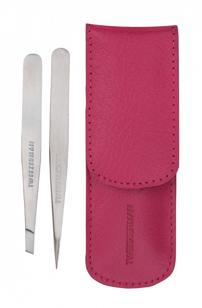Tweezerman Petite Tweeze Set Pink sada pinziet v rúžovom púzdre
