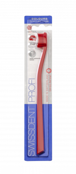 SWISSDENT COLOURS Soft-Medium, červená