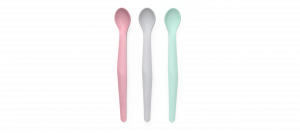 Everyday baby silikónová lyžička, 2 ks, šedá
