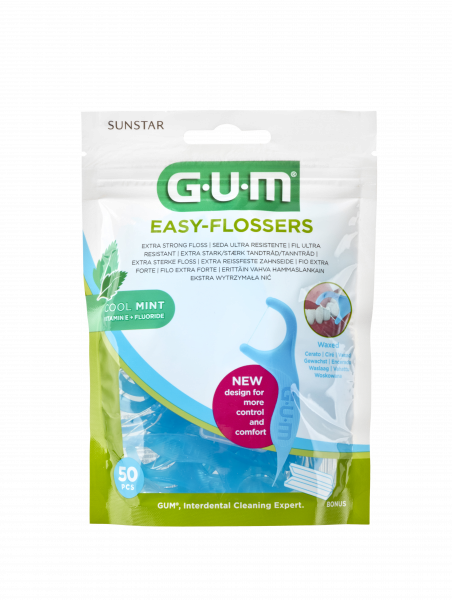 GUM Easy Flosser, 50 ks + cestové púzdro