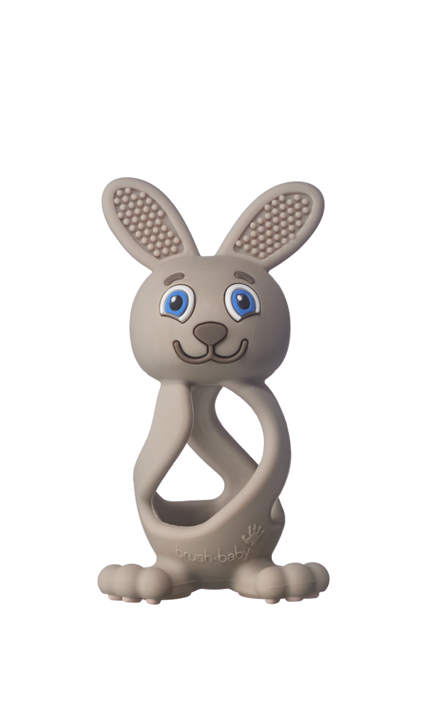 Brush-baby Bobbie Bunny hryzadlo, cappuccino, 0-3 rokov