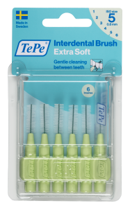 TePe Extra soft medzizubné kefky 0,8 mm, svetlozelené, 6 ks