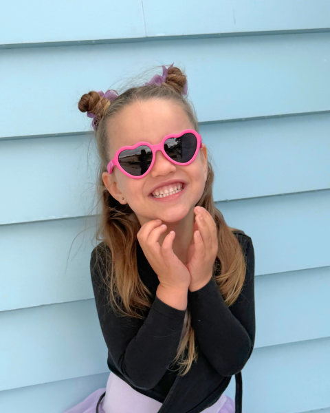 BABIATORS Hearts Paparazzi Pink, slnečné okuliare ružové, 3-5 rokov