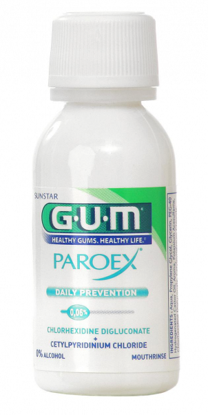 GUM PAROEX ústna voda (výplach, CHX 0,06 % + CPC 0,05 %), 30 ml