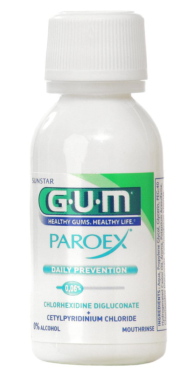GUM PAROEX ústna voda (výplach, CHX 0,06 % + CPC 0,05 %), 30 ml