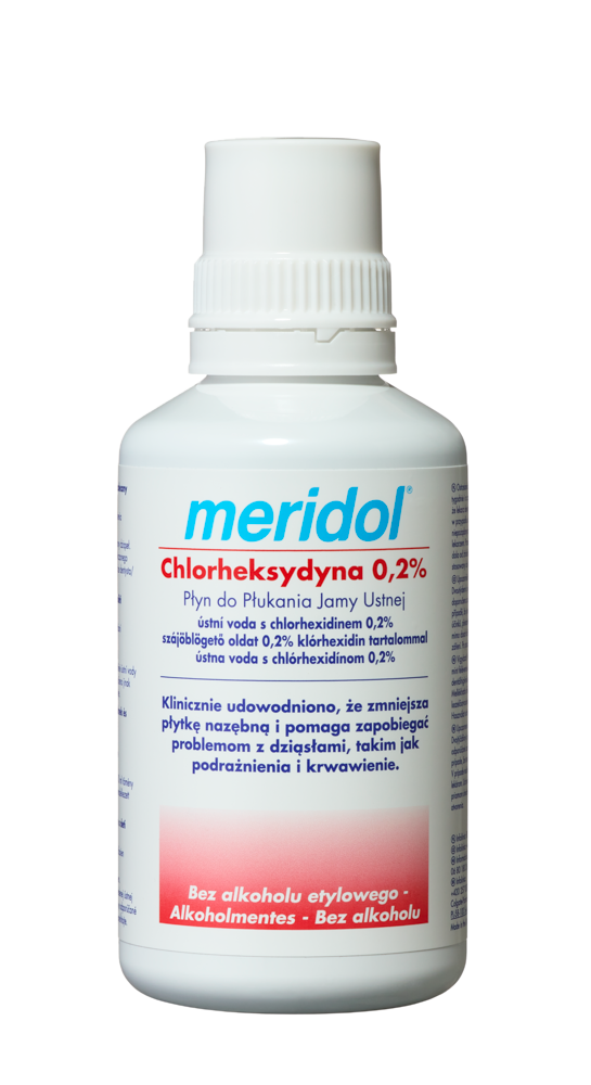 Meridol ústna voda (výplach) s chlórhexidínom 0,2%, 300 ml