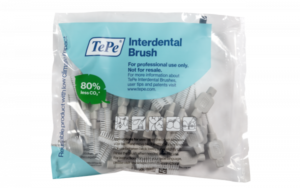 TePe Original medzizubné kefky z bioplastov 1,3 mm, sivé, 25 ks
