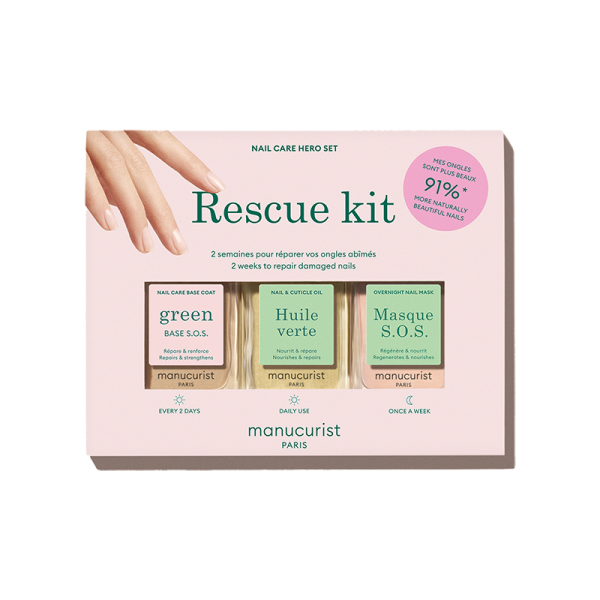 Manucurist Rescue Kit ošetrenie pre poškodené nechty, 3 × 15 ml