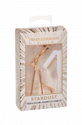 Tweezerman Lash Set Stardust, limitovaná edícia zlatých klieštičiek na riasy a hrebienku