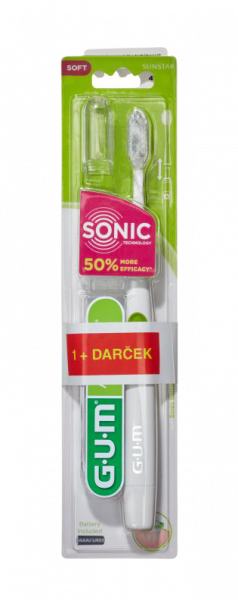 GUM ActiVital Sonic batériová sonická kefka + GUM ActiVital Sonic náhradné hlavice ako DARČEK