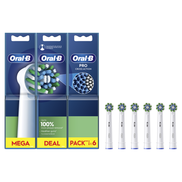 Oral B Cross Action EB 50-6, náhradná hlavice, 6 ks