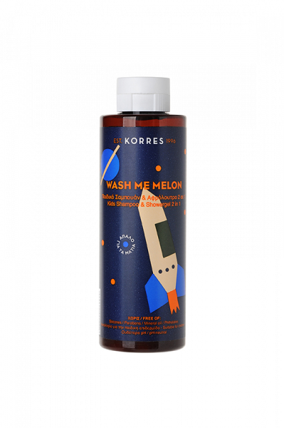KORRES WASH ME MELON - šampón a sprchovací gél 2v1 pre chlapcov, 250 ml