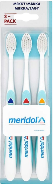 MERIDOL zubné kefky mäkké Tripack 3 kusy