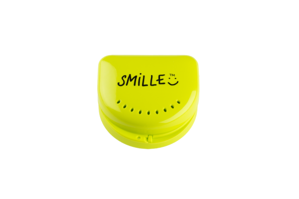 SMILLE žlto-zelená schránka pre rovnátka
