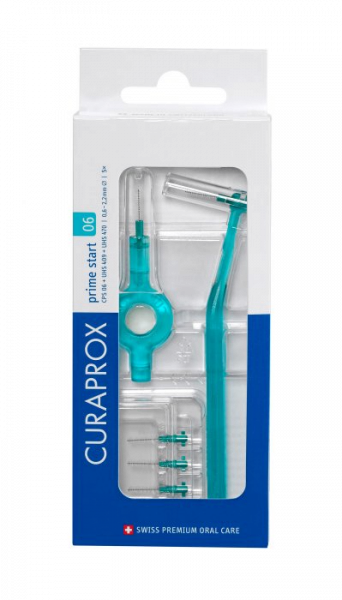 Curaprox CPS 06 prime START medzizubné kefky, tyrkysové, 5 ks