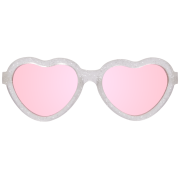 BABIATORS Hearts Silver Shimmer, slnečné okuliare strieborné trblietky, 0-2 roky