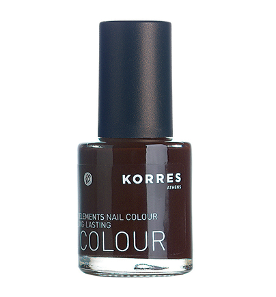 KORRES Nail Colour DARK BROWN 69 - ošetrujúcí lak na nechty, 10ml