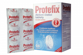 Protefix aktívne čistiace tablety na zubnú protézu, 66 tabliet