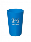 Farebný plastový kelímok s Bob a Bobkom, modrý