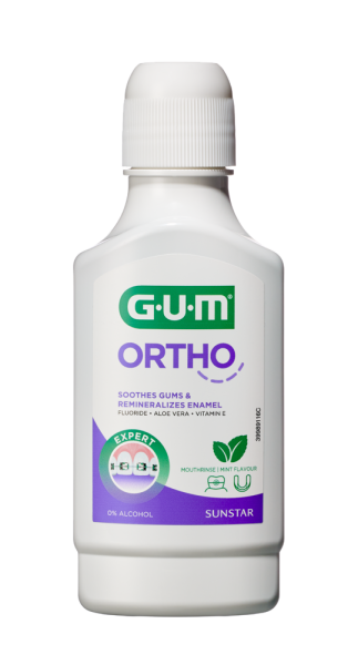 GUM Ortho ústny výplach pre nositelov strojčekov CPC 0,05 %, 300 ml