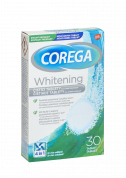 Corega tablety čistiace Whitening, 30 ks