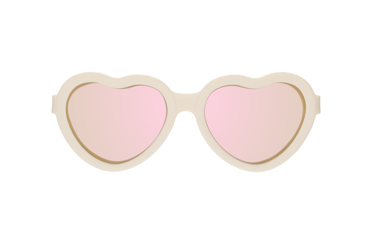 BABIATORS Polarized Hearts Sweet Cream, polarizačné zrkadlové slnečné brýle, krémové, 6+