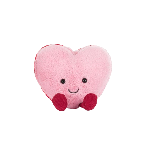 Jellycat Makrónka Collette srdiečko ružové