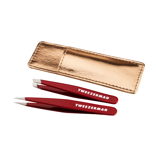 Tweezerman Vintage Rose Mini Tweezer Set –⁠⁠⁠⁠⁠⁠ sada pinziet s puzdrom v darčekovom balení