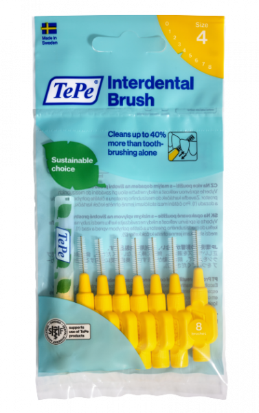 TePe Original medzizubné kefky z bioplastov 0,7 mm, žlté, 8 ks