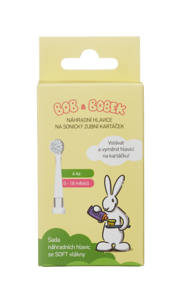 Bob a Bobek baby náhradné hlavice, 0-18 mesiacov, 4 ks