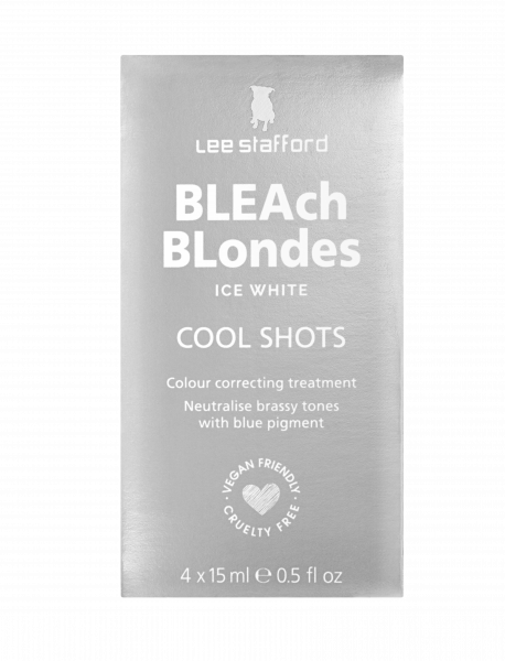 Lee Stafford Bleach Blondes Ice White Cool Shots - tónovacie kúry, 4x 15 ml