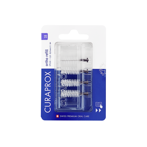 Curaprox CPS 18 regular mezizubná kefka, fialové, 4 ks