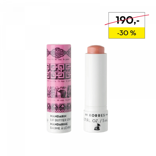 KORRES Lip Butter Stick Mandarin SPF 15 Rose - balzam na pery v tyčinke, 5 ml