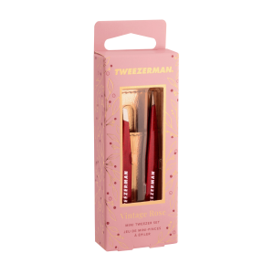 Tweezerman Vintage Rose Mini Tweezer Set – sada pinziet s puzdrom v darčekovom balení