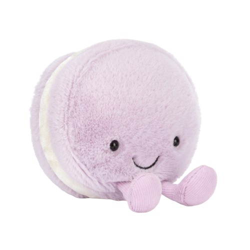 Jellycat Amuseables levanduľová makrónka