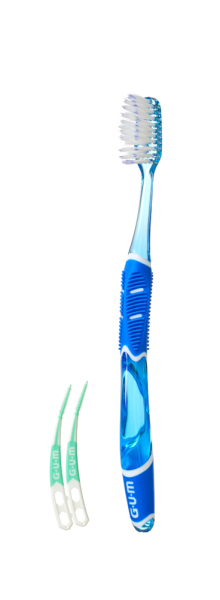 Zubná kefka GUM PRO UltraSoft a medzizubná masážna kefka GUM