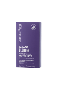Lee Stafford Bleach Blondes Purple Toning Hot Shots - tónovacie kúry, 4x 15 ml