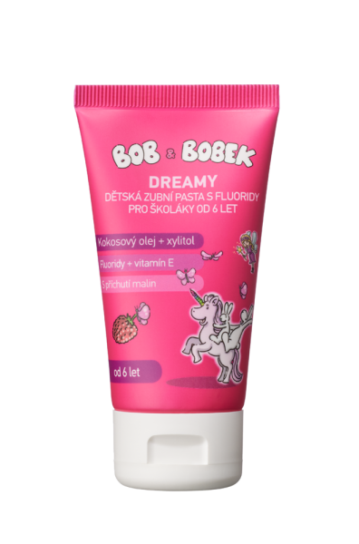 Bob a Bobek DREAMY zubná pasta s fluoridmi pre školákov 6+, 50 ml