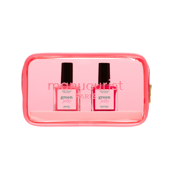 Manucurist Jelly Pouch, sada lakov na nechty v praktickej taštičke, 2 × 15 ml.