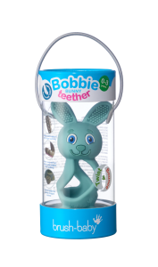 Brush-baby Bobbie Bunny hryzadlo, zelené, 0-3 rokov