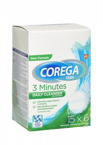 COREGA Antibakteriálne tablety Bio, 15x 6 ks